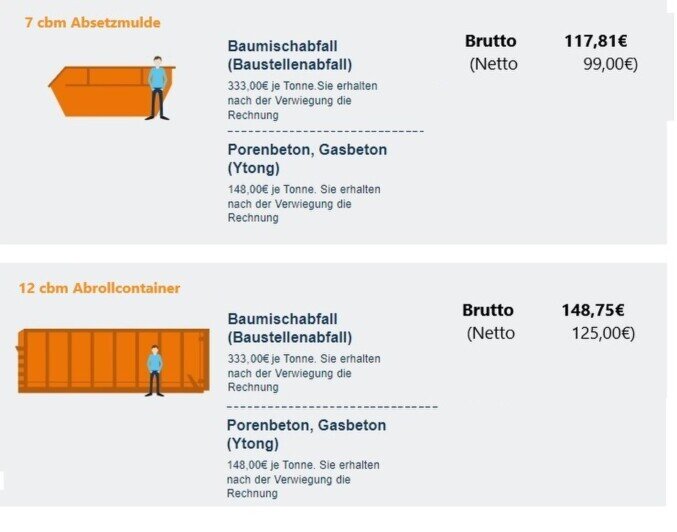 Preise BaumischAbfall
